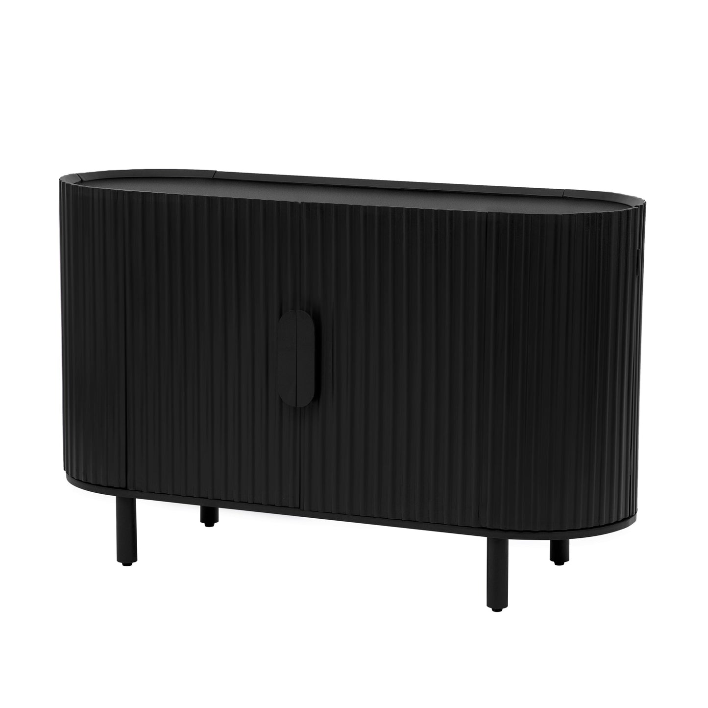 Curved Sideboard with Adjustable Shelves