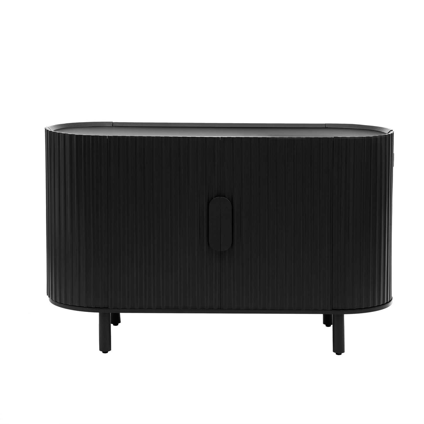 Curved Sideboard with Adjustable Shelves