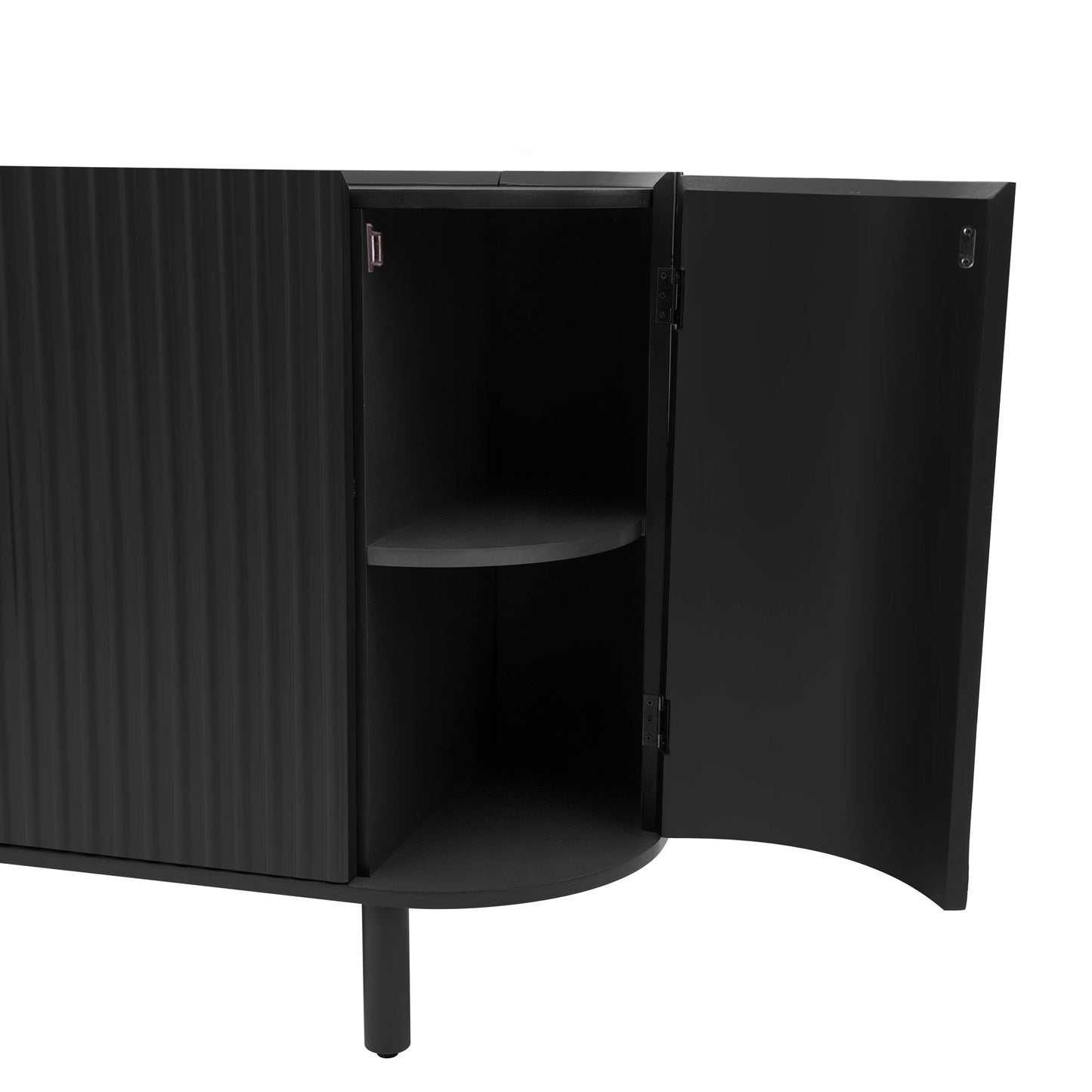 Curved Sideboard with Adjustable Shelves