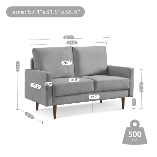 Cyn 57.1" Upholstered Sofa Couch