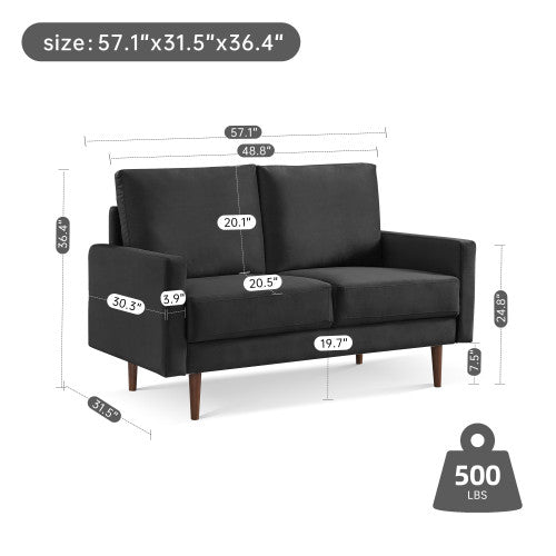 Cyn 57.1" Upholstered Sofa Couch