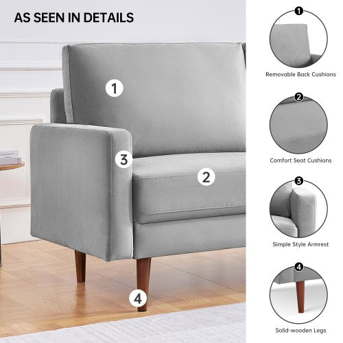 Cyn 57.1" Upholstered Sofa Couch