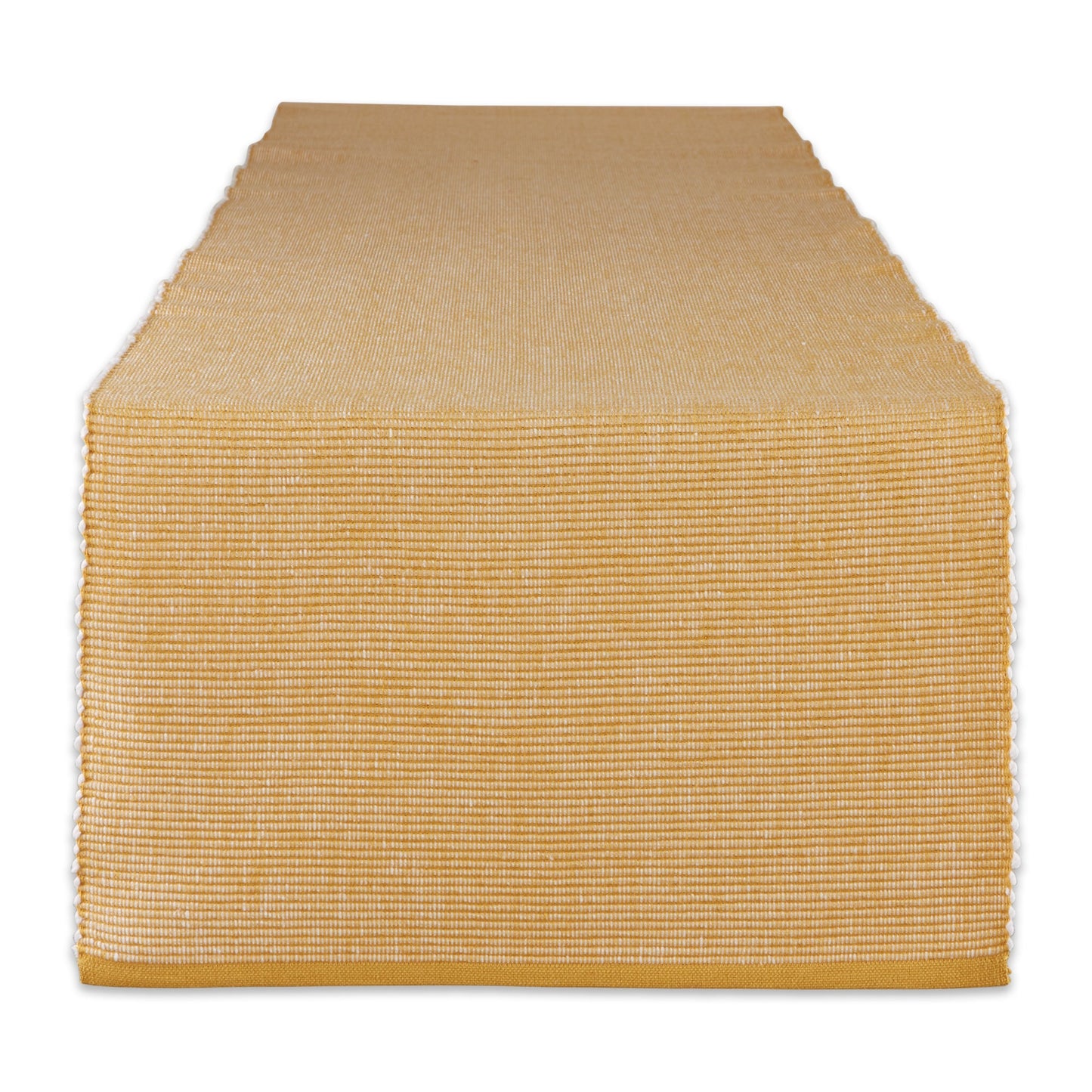 Honey Gold/White 2-Tone Ribbed Table Runner 13X108