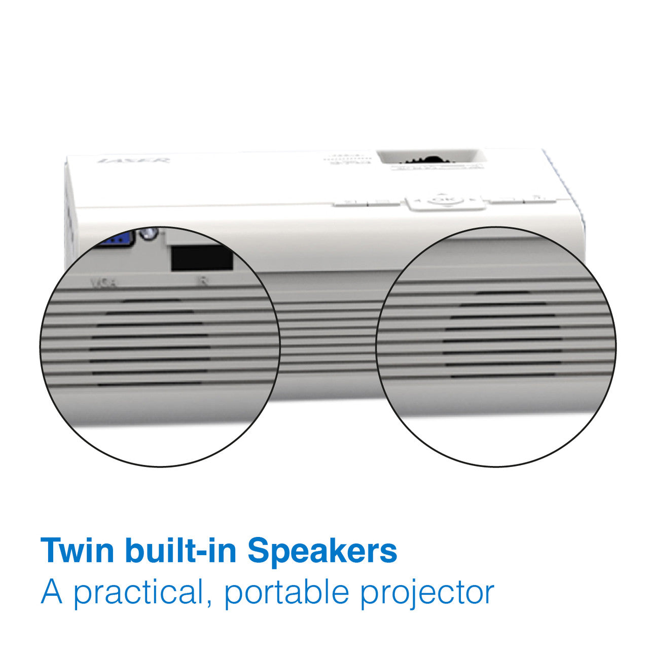 Laser 720P LED Projector Home Cinema with Screen (White)