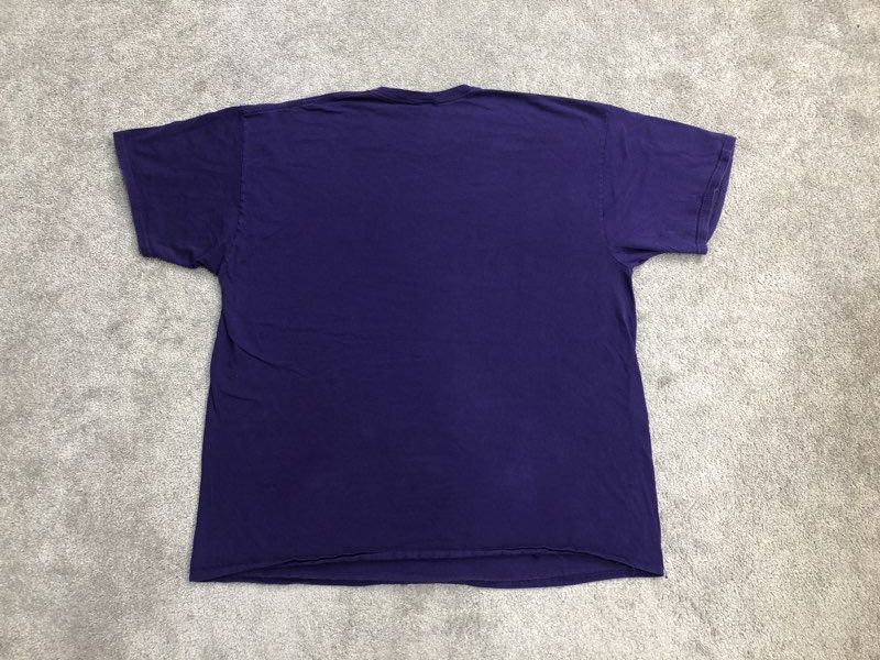 Russell Shirts Mens 2XL Purple Short Sleeve Pullover Crew Neck Graphic Tee