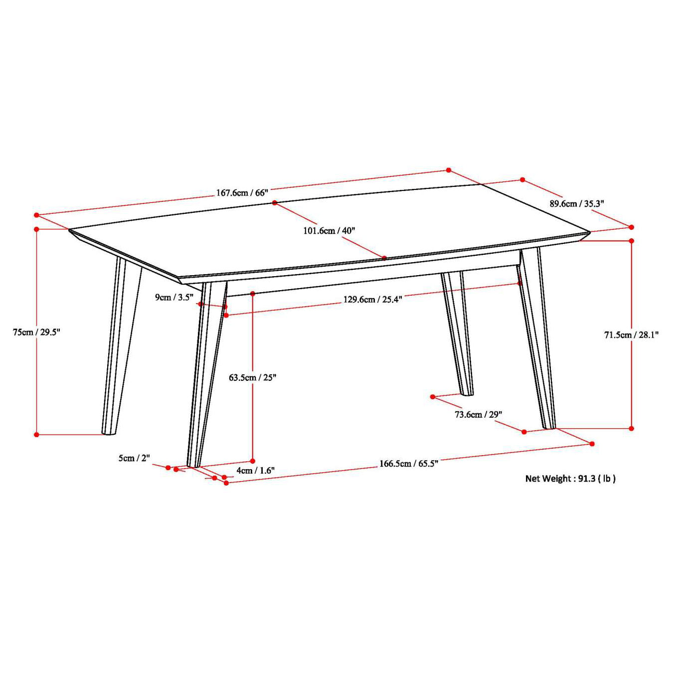 Delightful Rectangular Dining Table with Boat Shaped Top