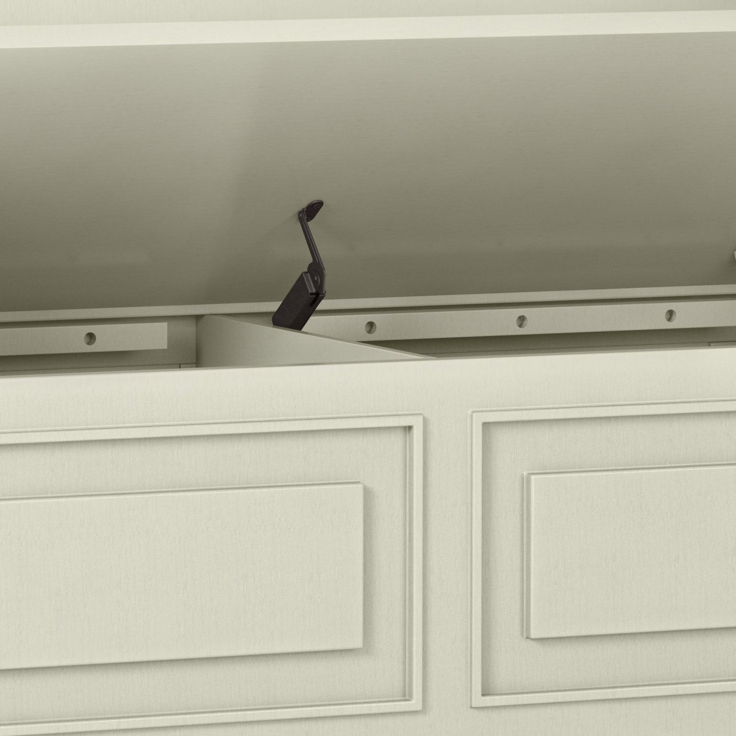 Lucidity Storage Bench with Lift-up Lids and Raised Panels