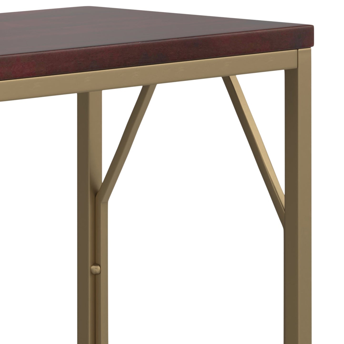 Peace Metal and Wood Accent Table with Diamond-Shaped Design