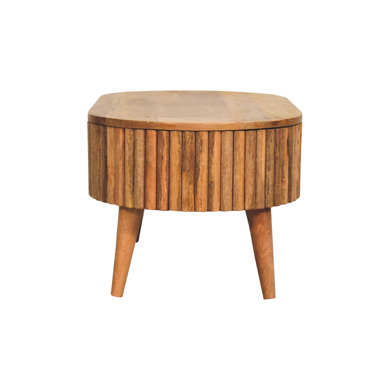 Oval Coffee Table with Lift Top and Wood Frame