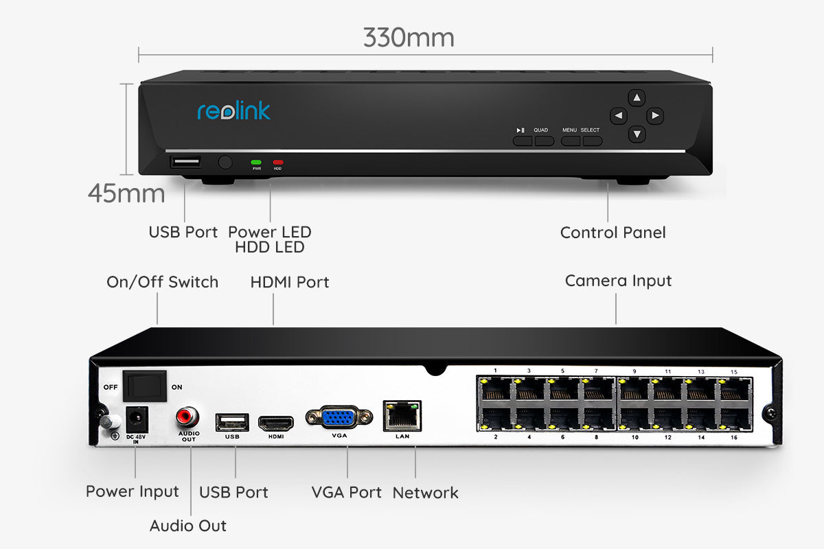Reolink PoE 16 Channel NVR (Network Video Recorder)RLN16-410