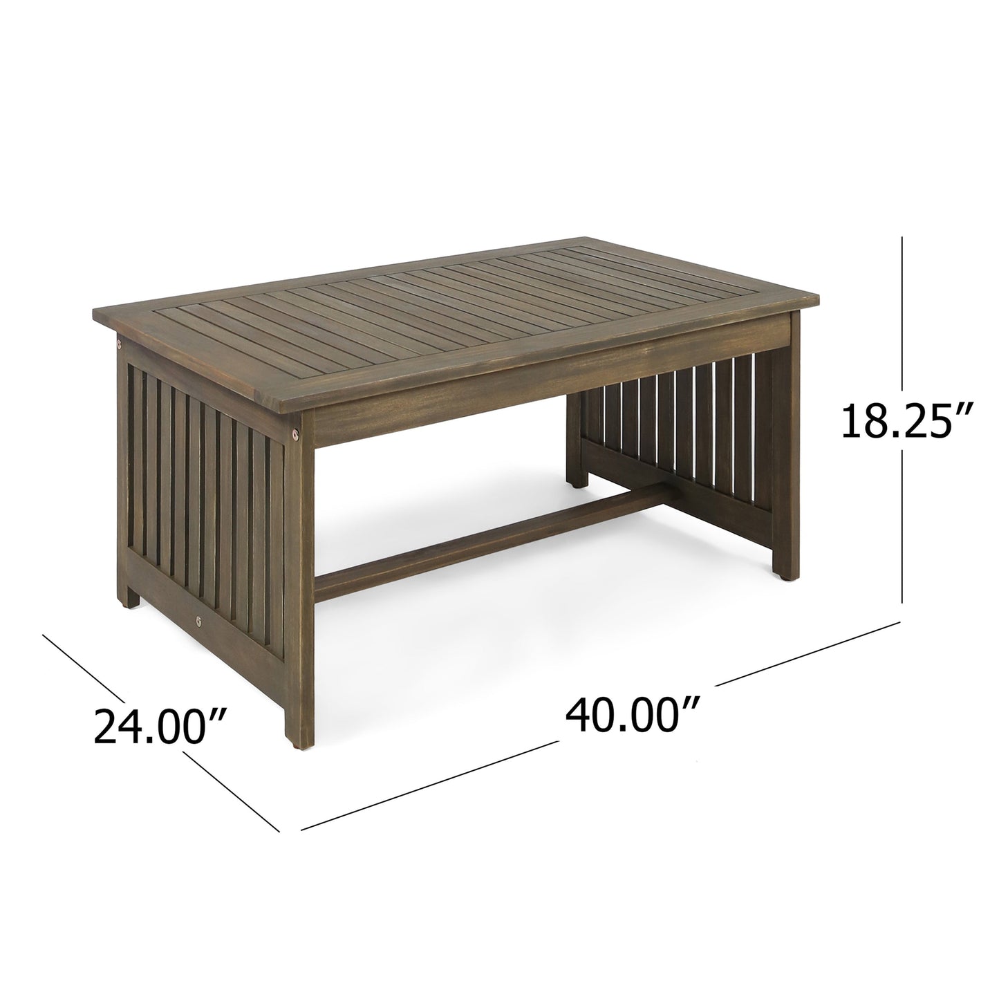 Rectangular Acacia Wood Outdoor Coffee Table