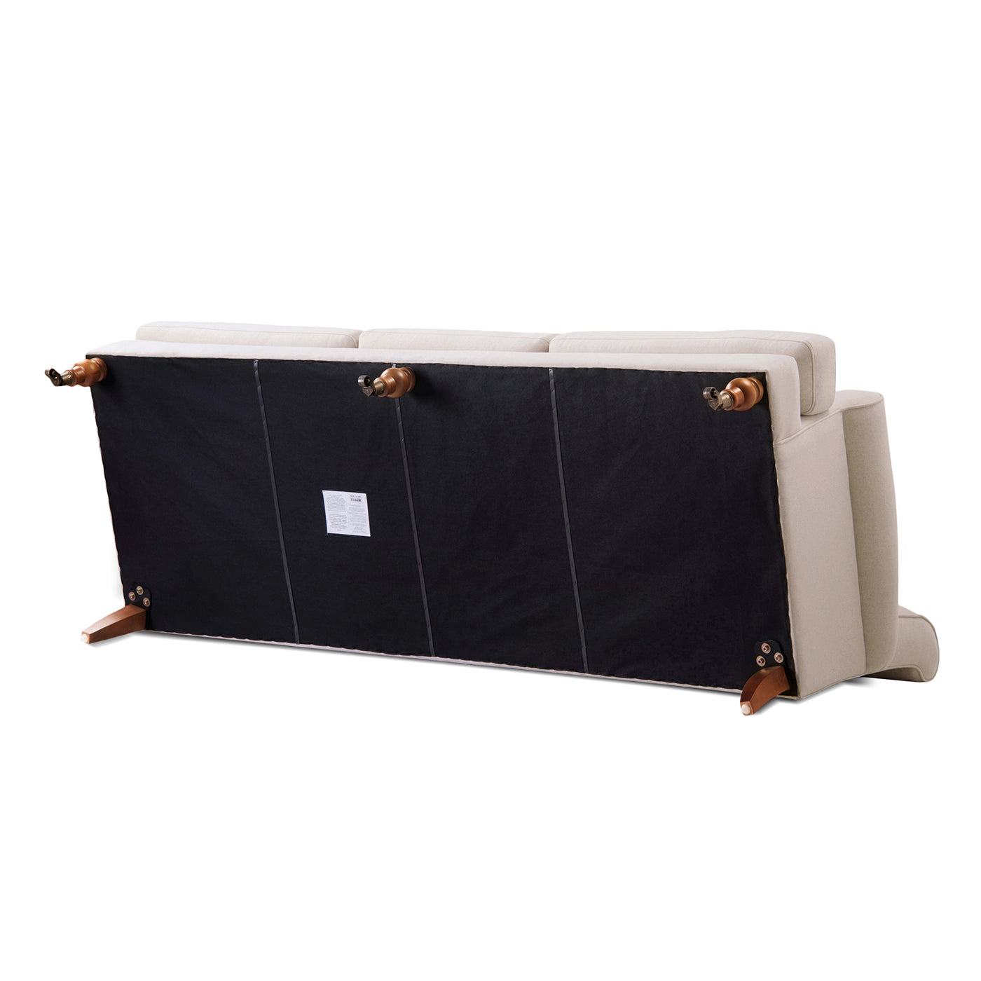 Creations Upholstered Sofa with Metal Casters and 3 Cushions Tightback