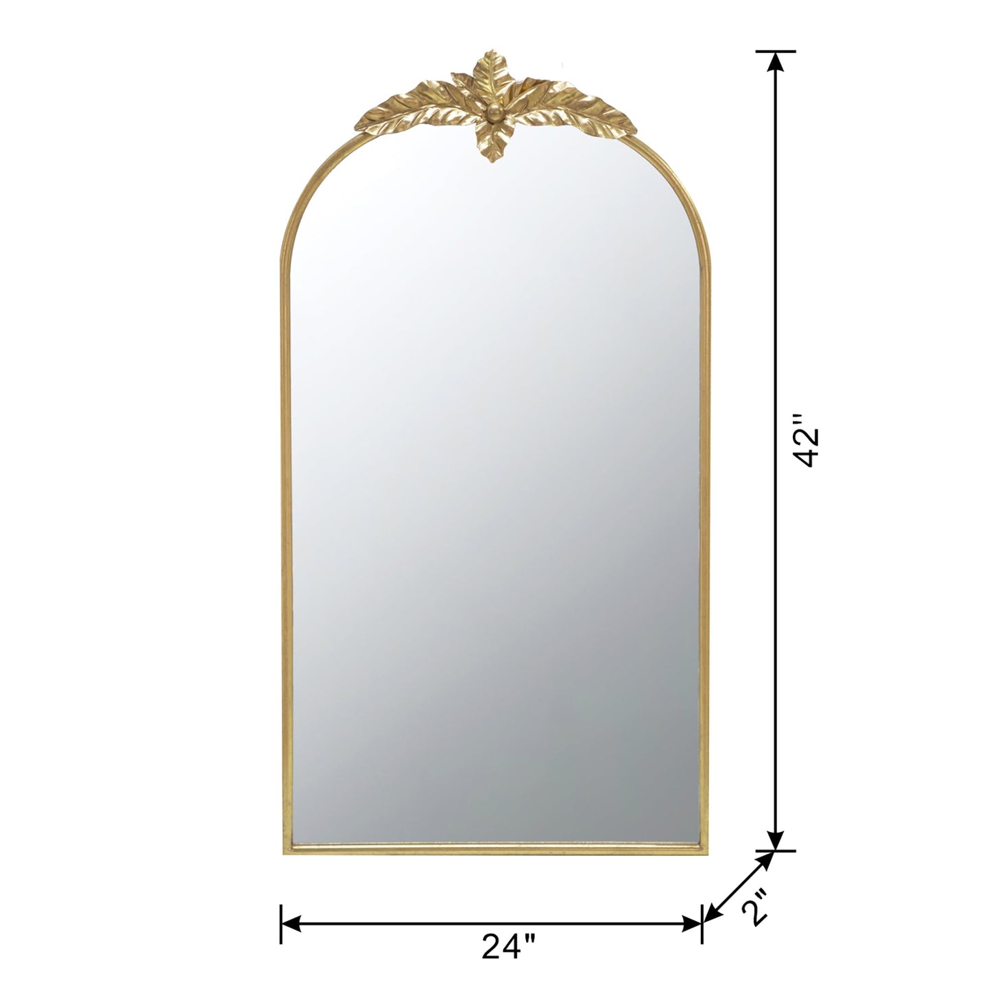 Wonderer Arched Wall Mirror with Metal Frame
