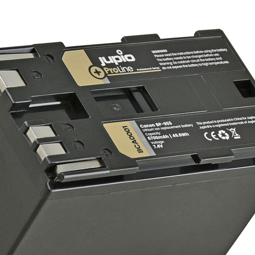 Jupio ProLine Li-ion 7.4V 6700mAh Battery For Canon BP-955 Video Camera