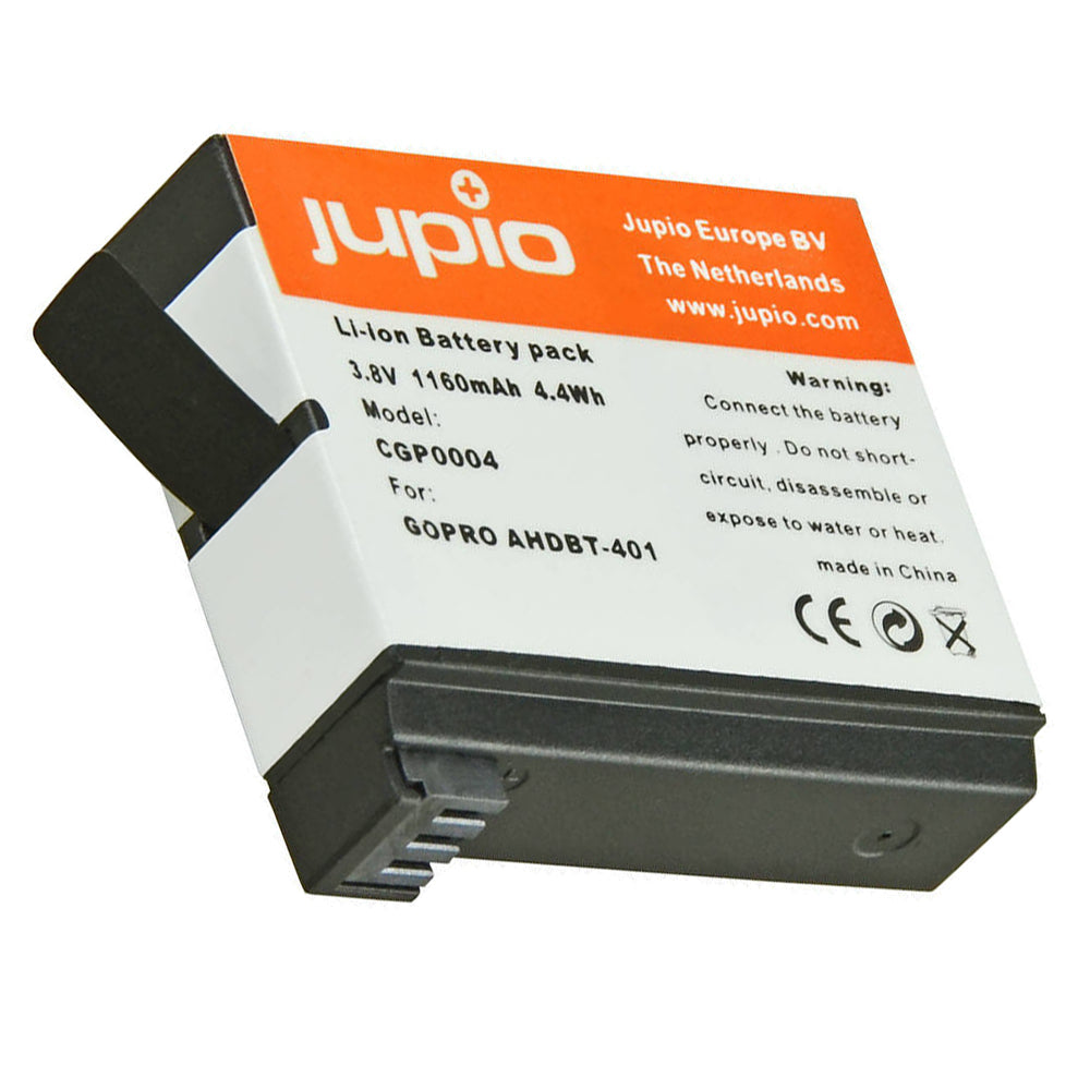 Jupio Li-Ion 3.8V 1160mAh Battery For GoPro Hero 4 AHDBT-401 Camera