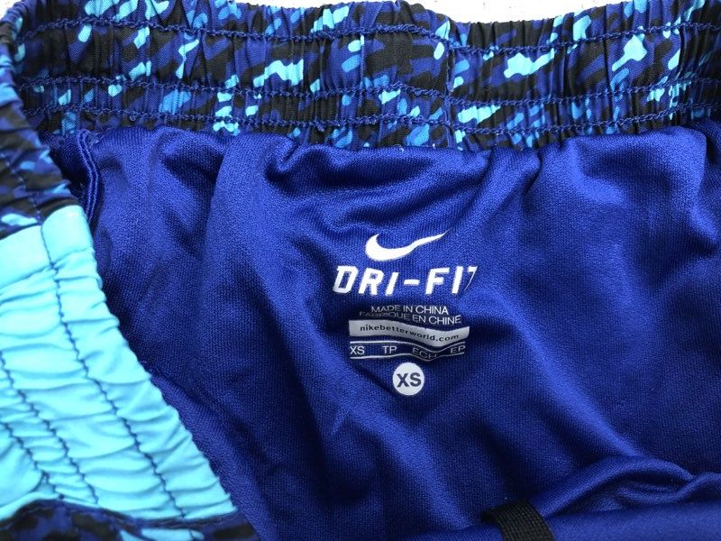 Nike Shorts Womens X Small Blue Dri Fit Activewear Athletic Running Jogging Logo