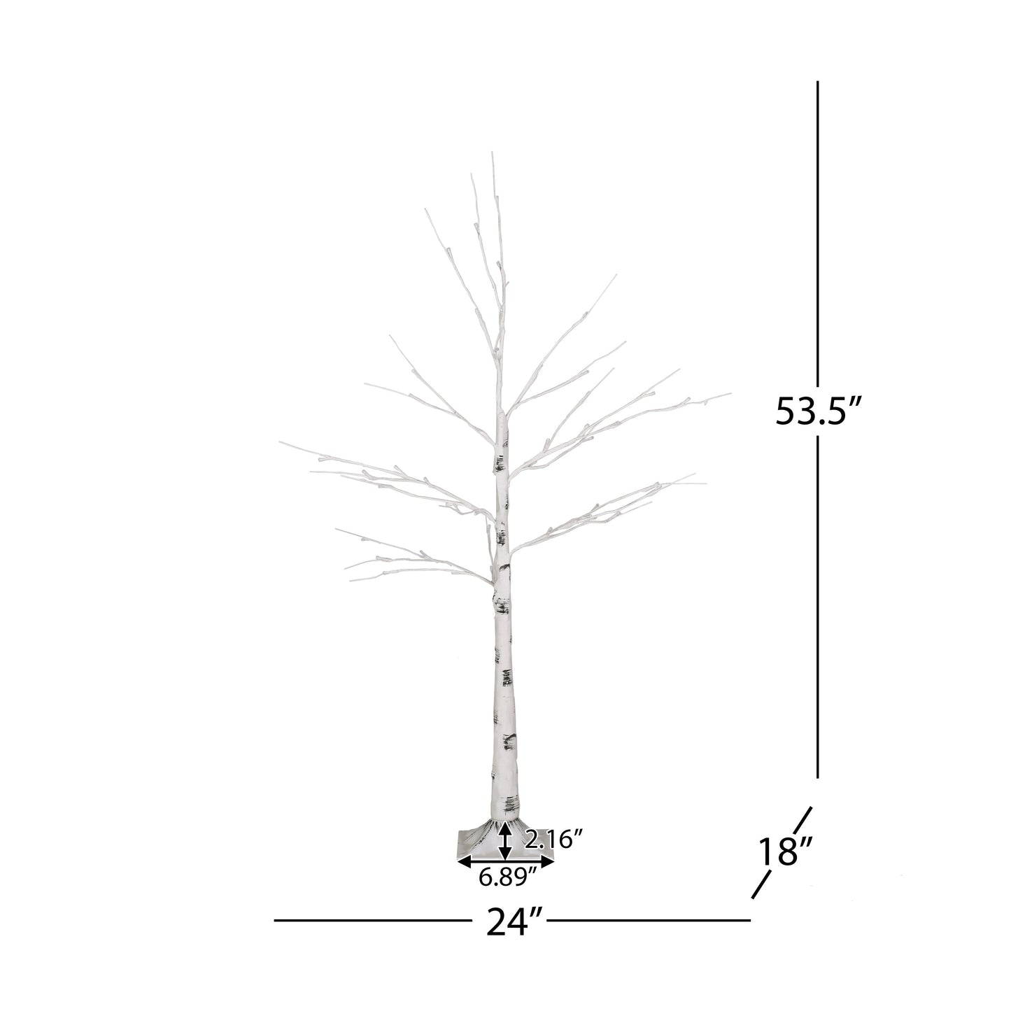 Clyne 4 ft Birch Tree with 48 LED Lights