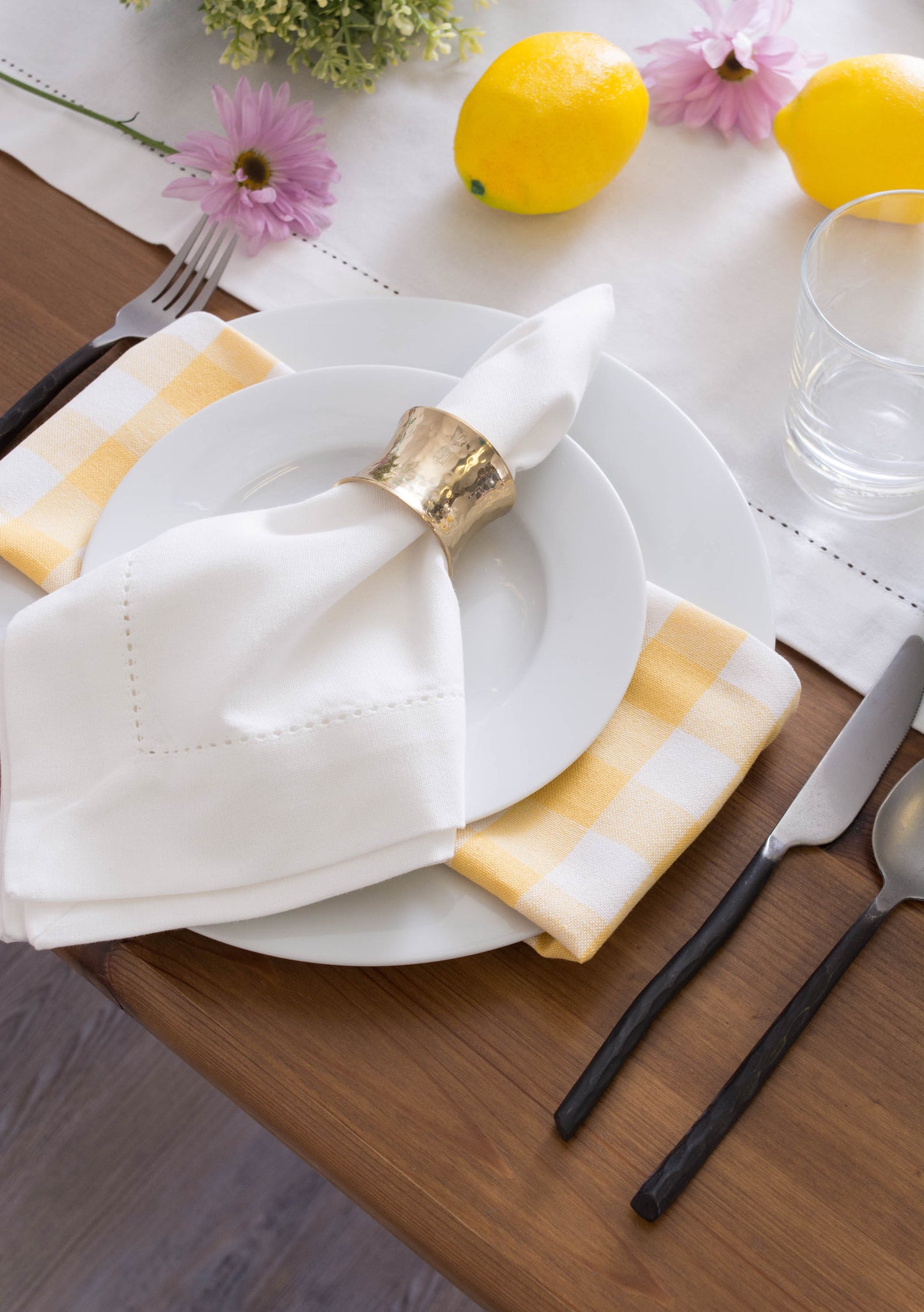 Off-White Hemstitch Table Runner 14X108