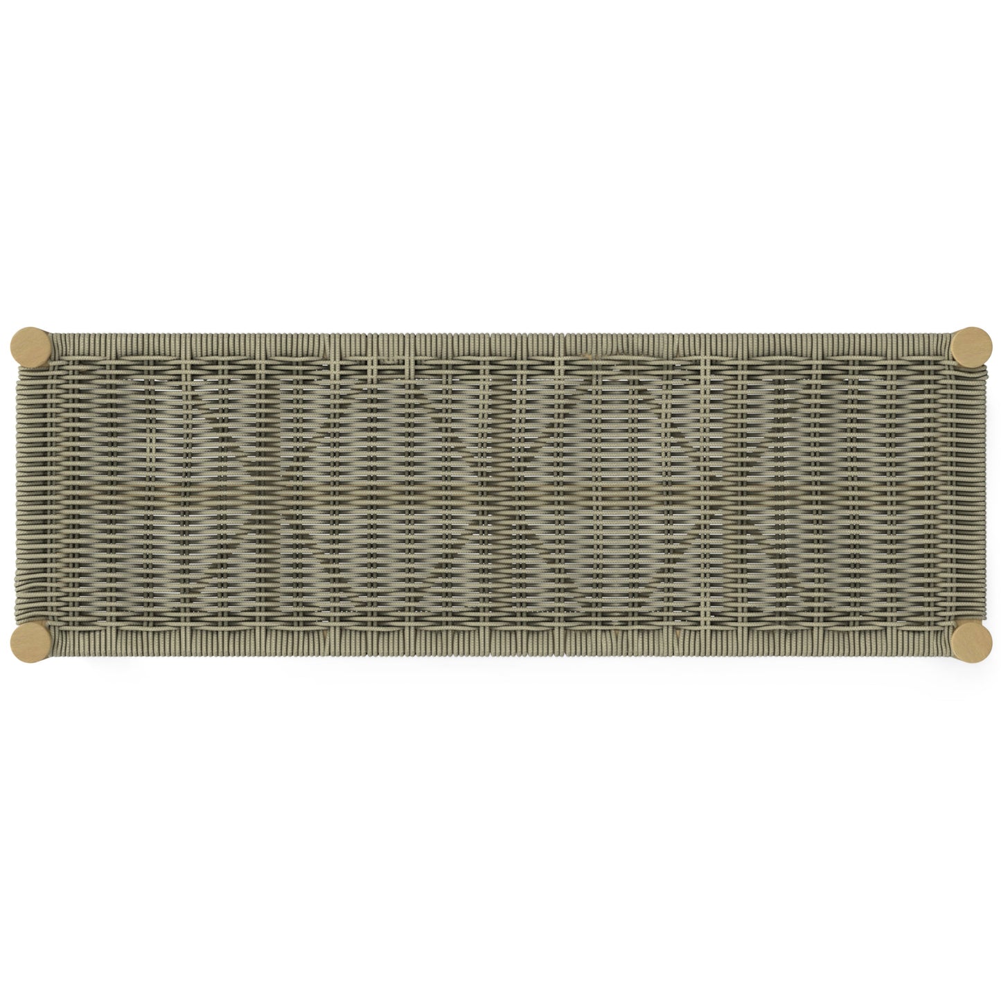 Jamboree Woven Rope Outdoor Bench with Wooden Legs