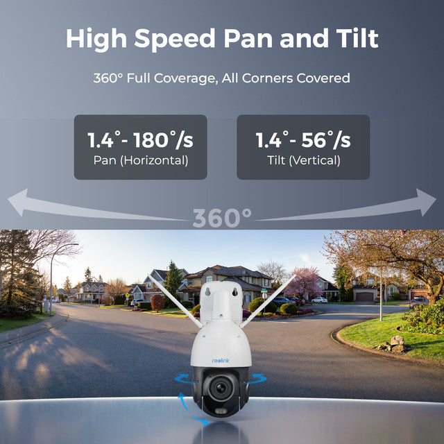 Reolink RLC-823S1W - 4K 360°Security Camera with Dual Band Wi-Fi 6 & 5X Optical Zoom