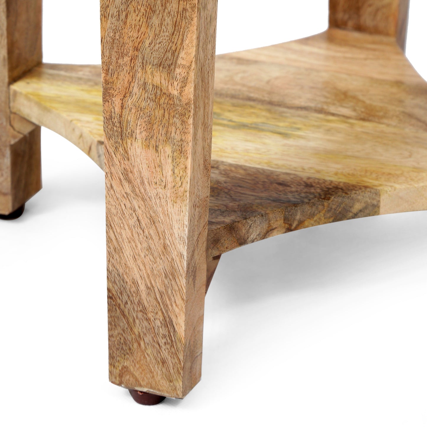 24" Wood Side Table with Open Shelf