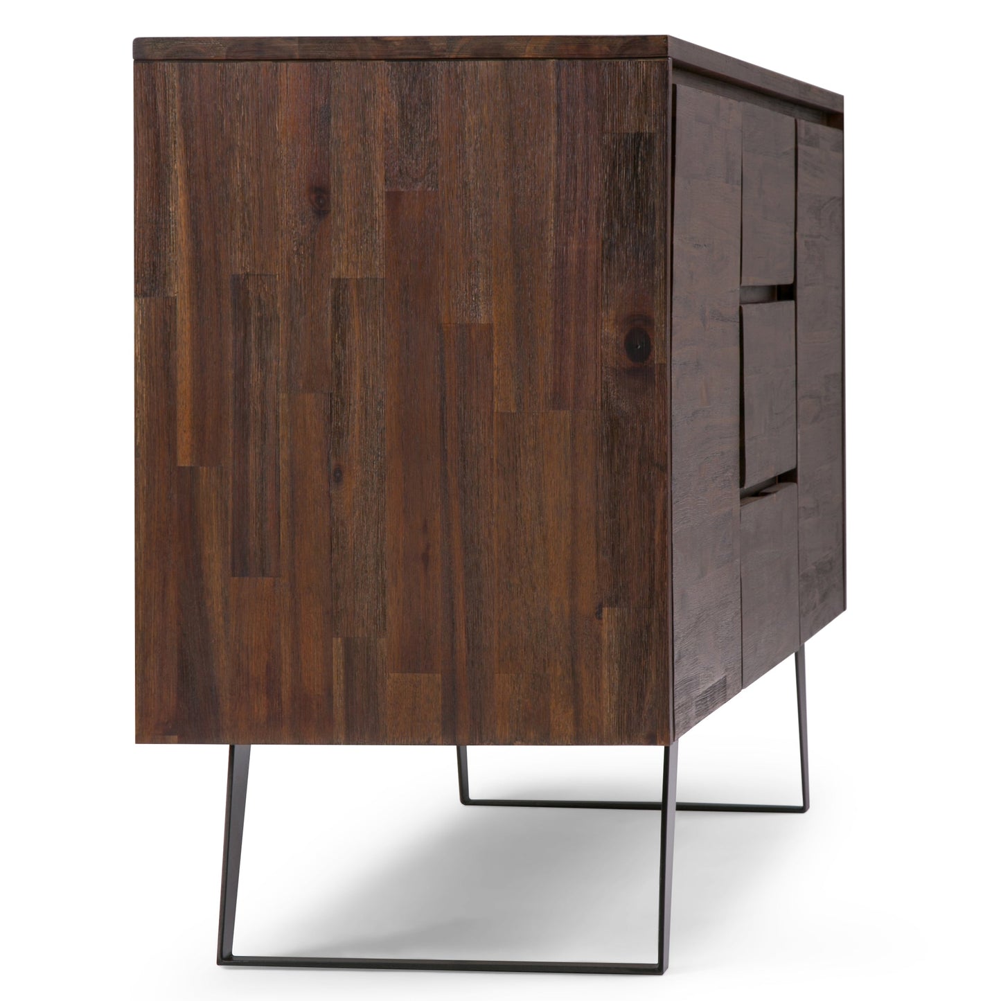 Peak 2-Door Buffet Cabinet with 3 Drawers and Metal Angled Legs