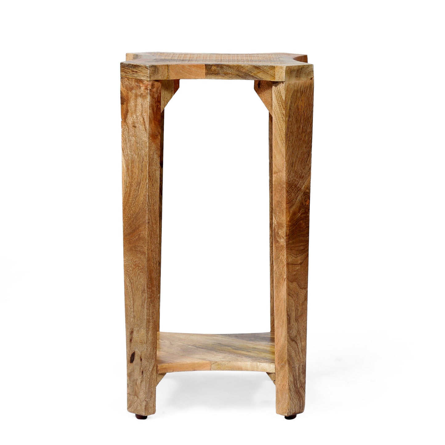 24" Wood Side Table with Open Shelf
