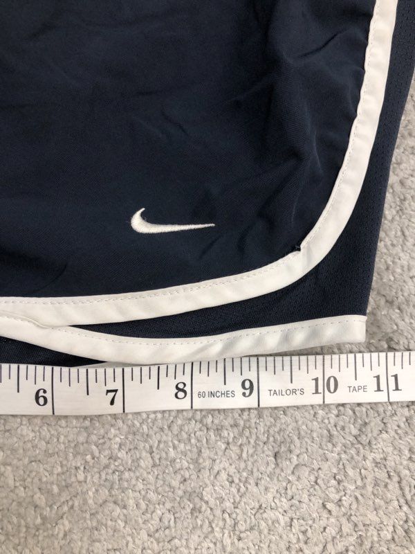 Nike Shorts Womens W23 Blue Activewear Athletic Running Jogging Embroidered Logo