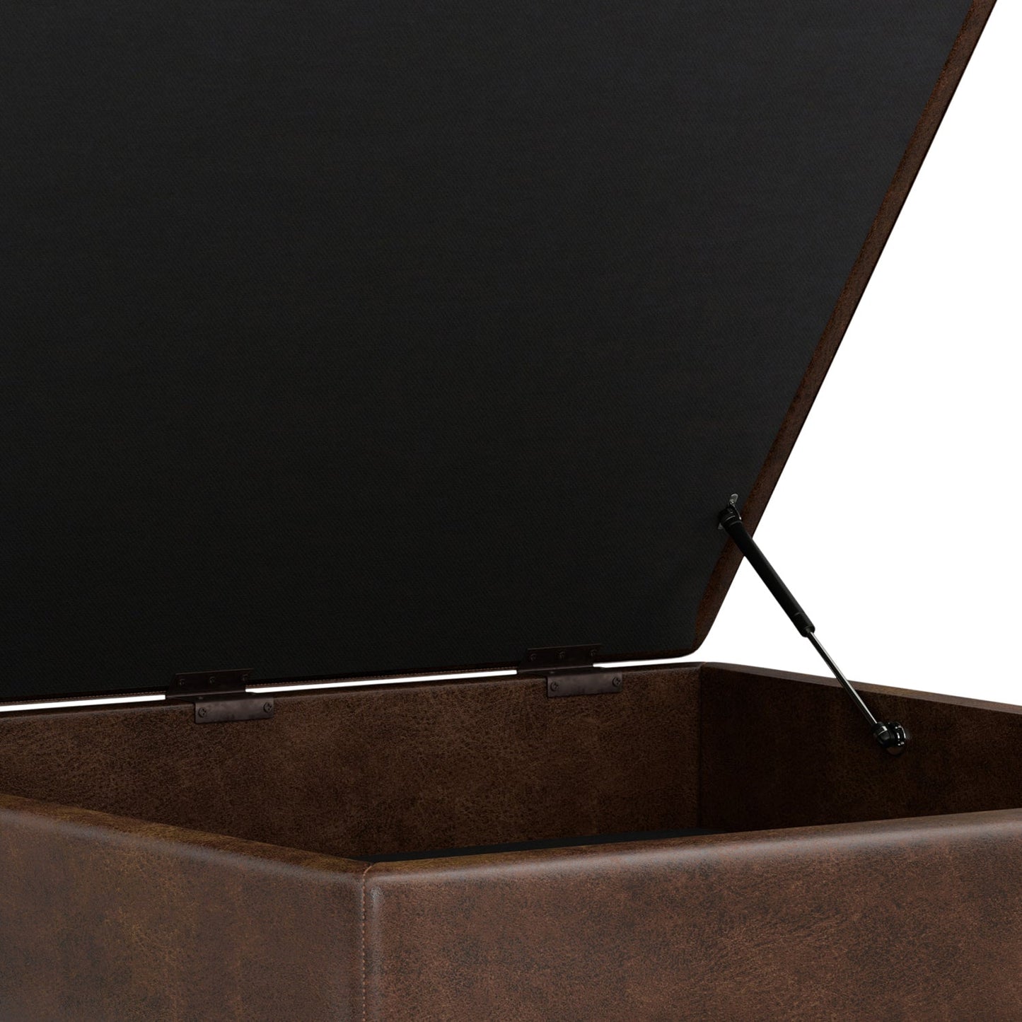 Venture 40"W Square Flip Top Ottoman with Wood Frame