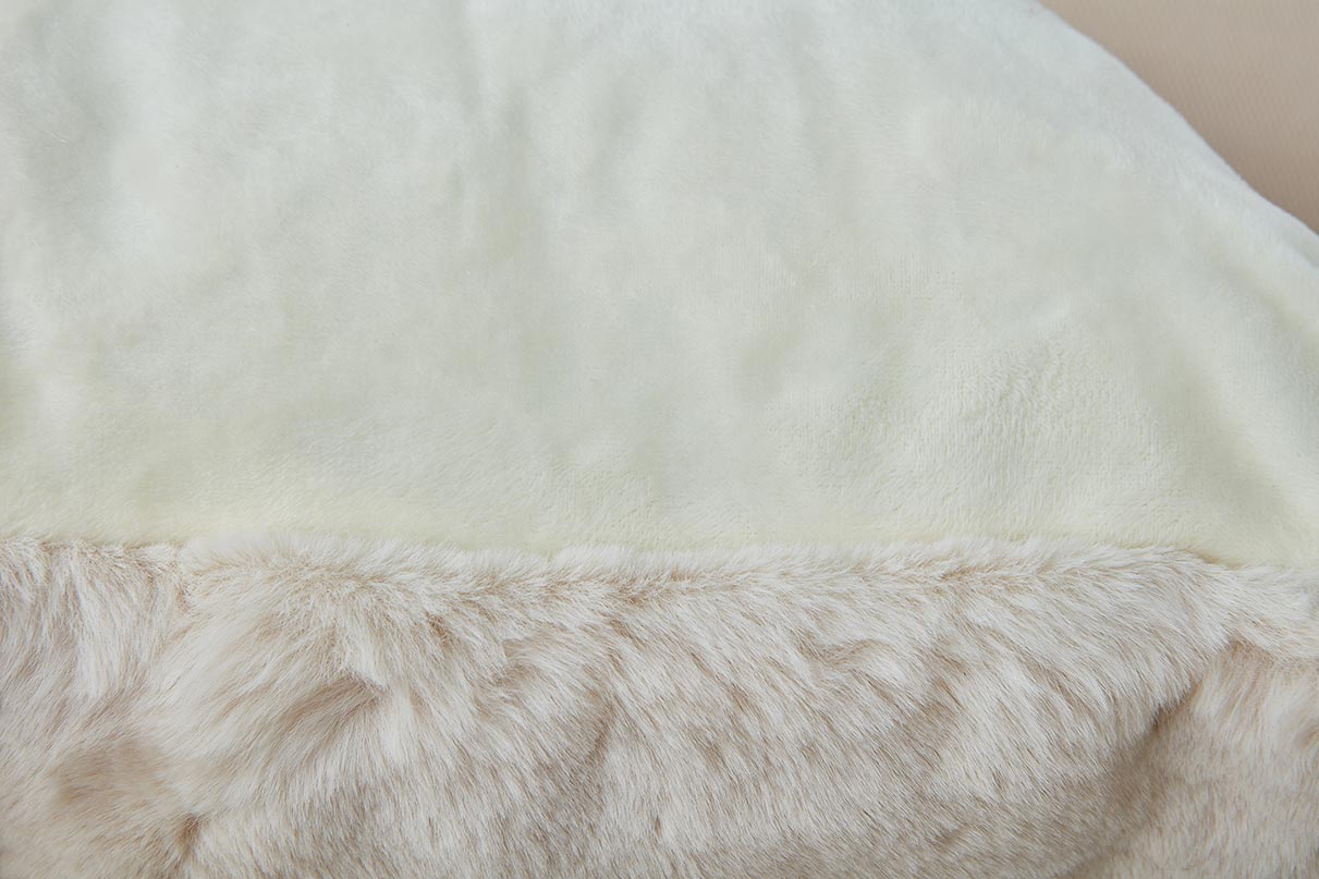 Floryn Luxury Chinchilla Faux Fur Pillow, 18" x 18"