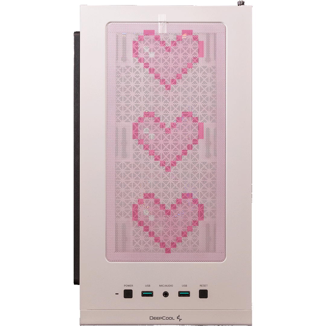 Aftershock Pixel Heart Pink Desktop Gaming PC (Ryzen 5 7500F) [RTX 4060]