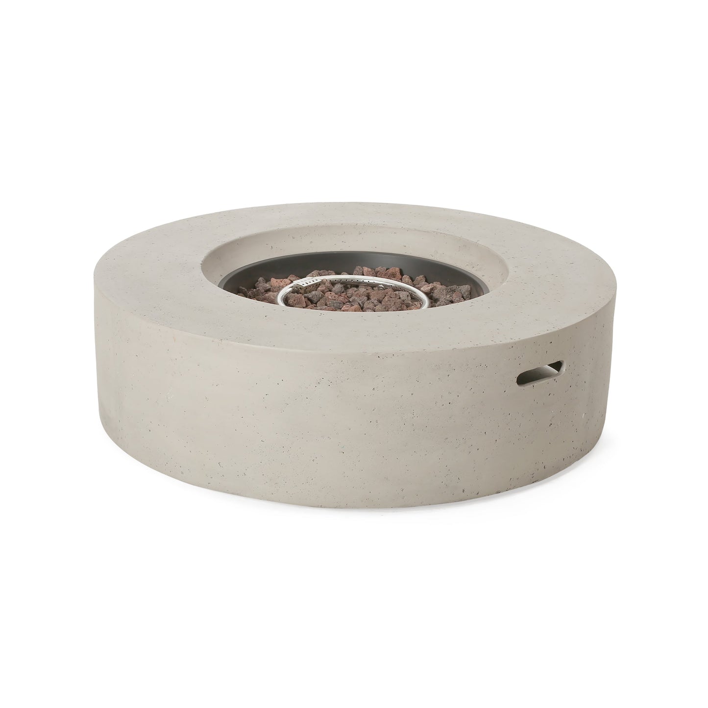 Outdoor Round Concrete Propane Firepit