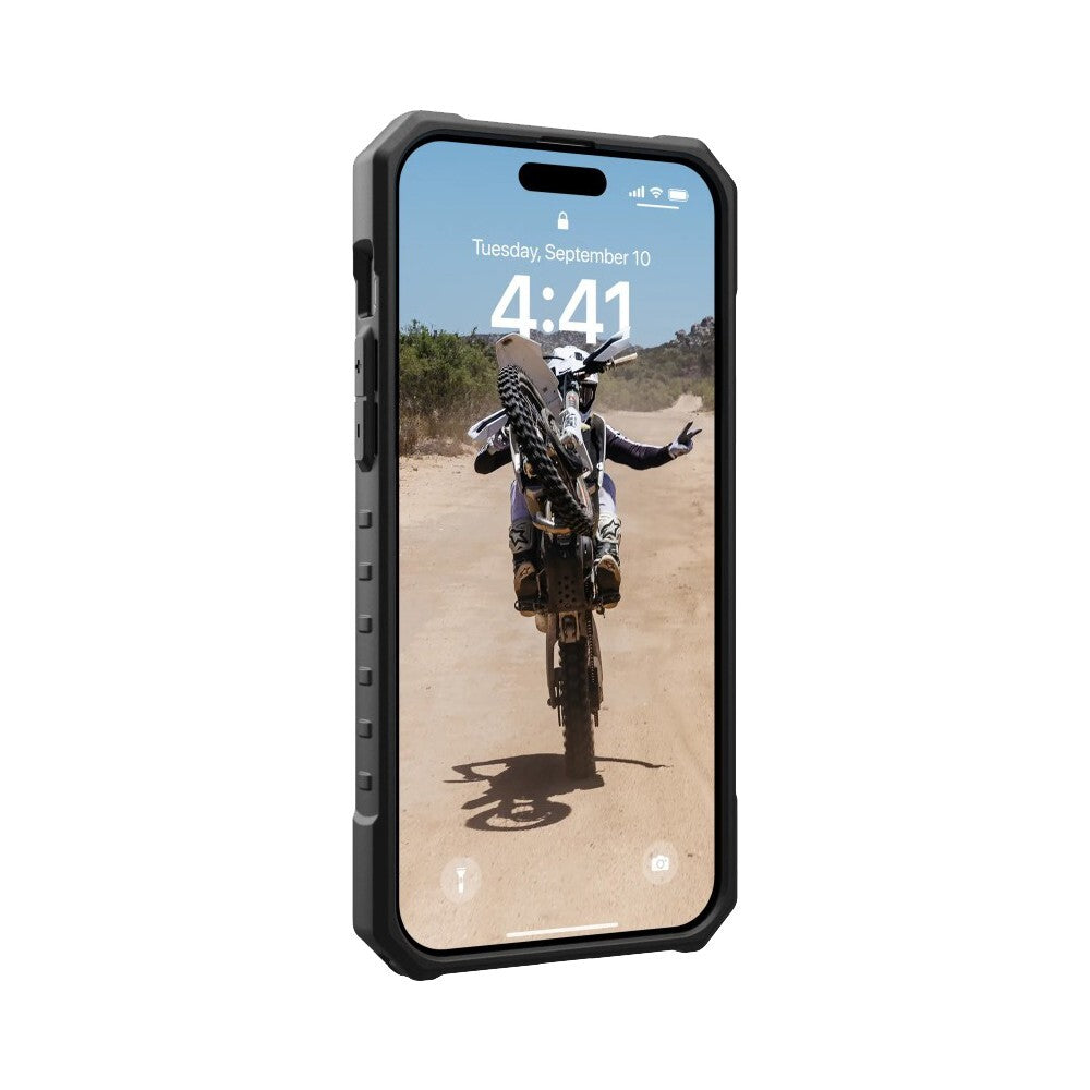 UAG phone case for iPhone 15 Clear Pathfinder Magsafe (Ash/Clear)
