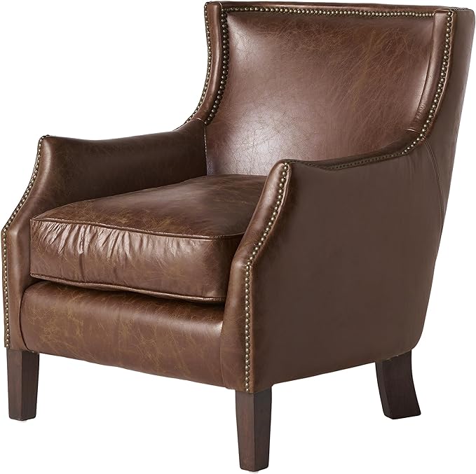 Upholstered Single Sofa with Nailhead Trim
