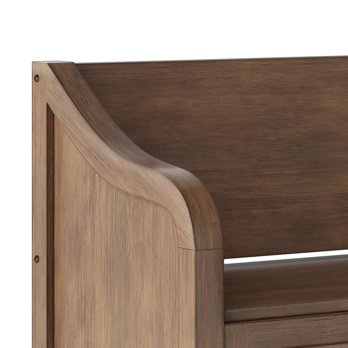 Lucidity Storage Bench with Lift-up Lids and Raised Panels