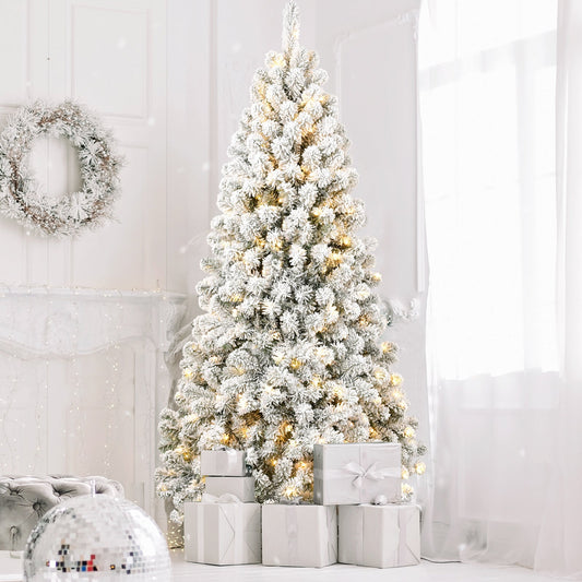 Bilyn 7 ft PVC Memory Wire Christmas Tree with Lights