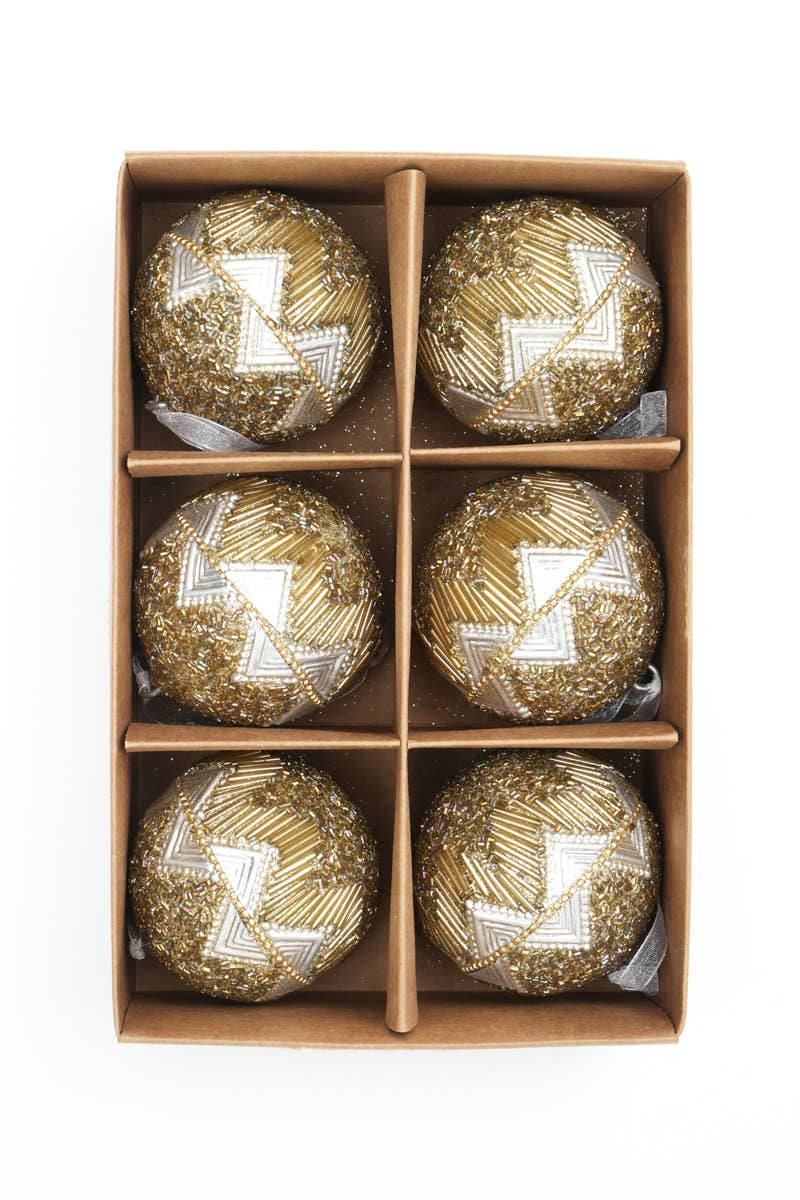 Hanging Shellac Ornaments, Set of 4