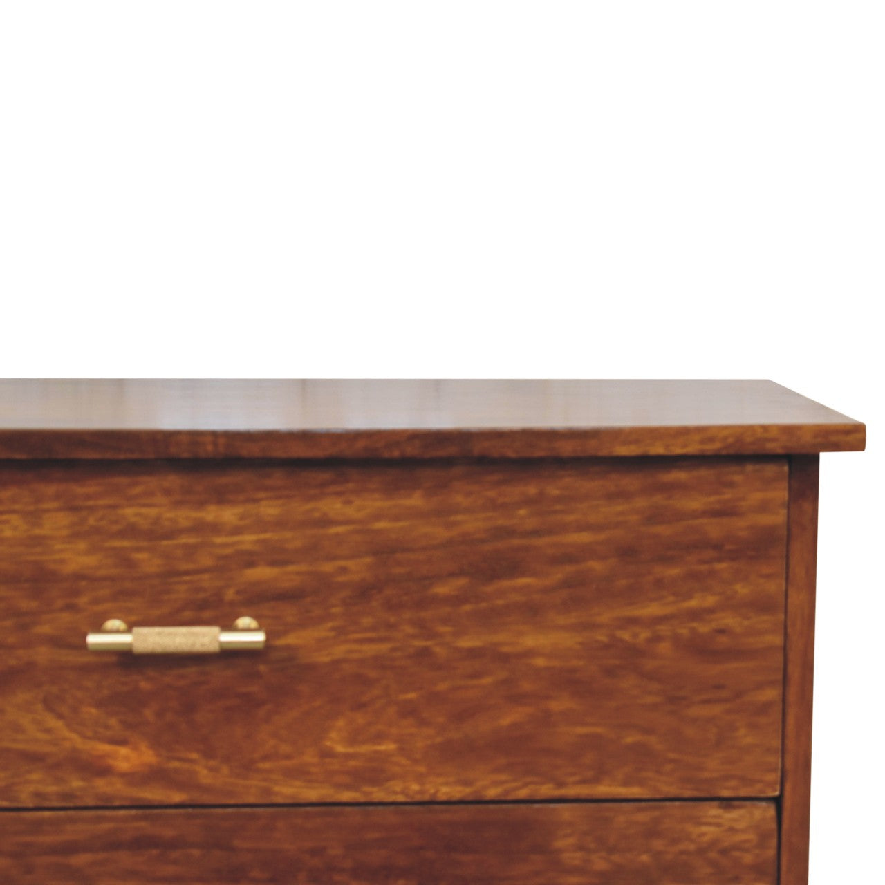 3-Drawer Nightstand with Tapered Legs