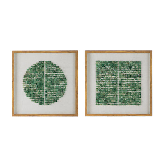 Elos Stone Shadow Boxes Wall Art, Set of 2