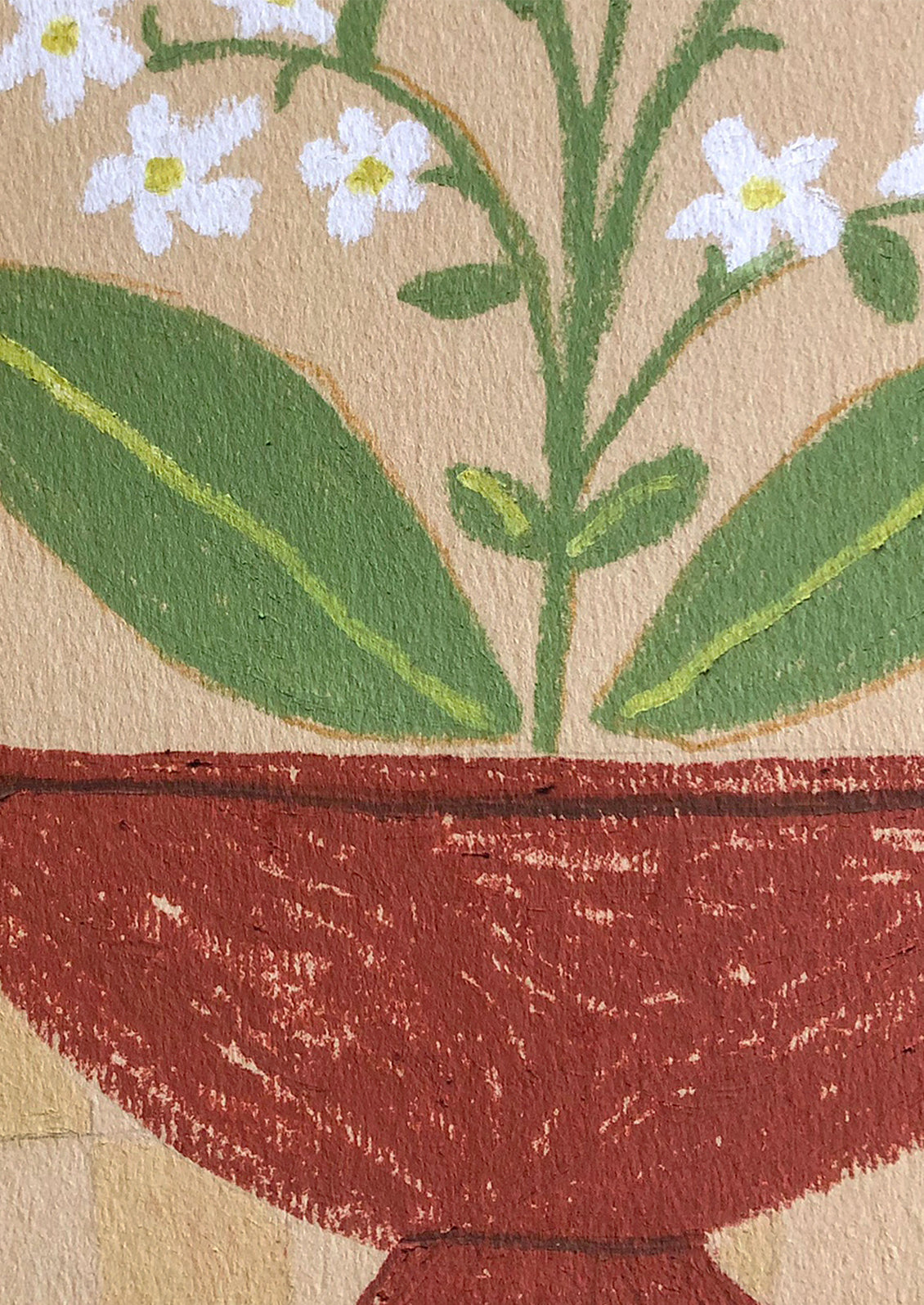 Grow / White Flowers Print