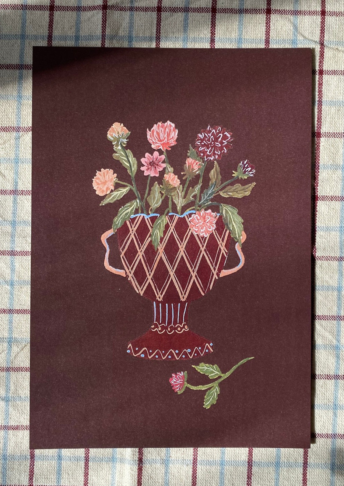 Garden Dahlias In Pot Print