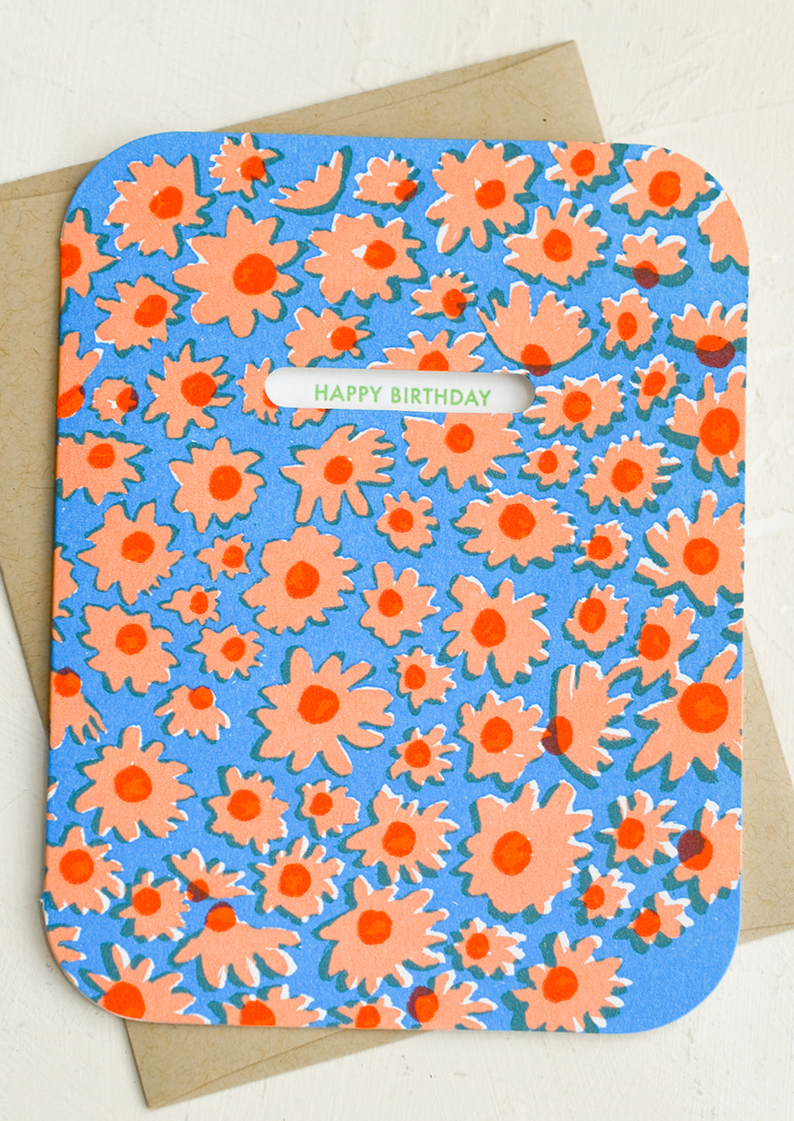 Neon Daisy Patch Birthday Card