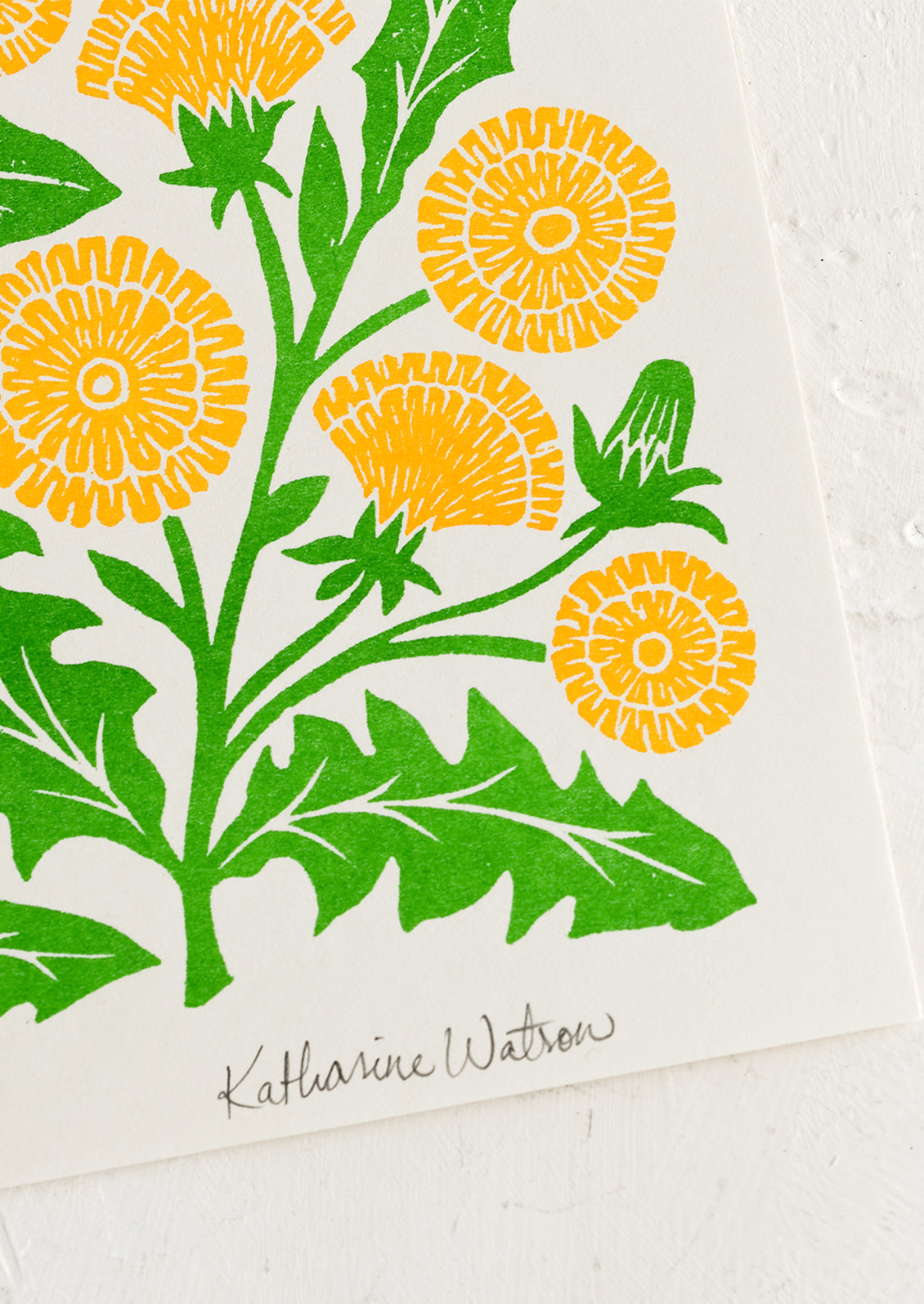 Dandelion Risograph Print