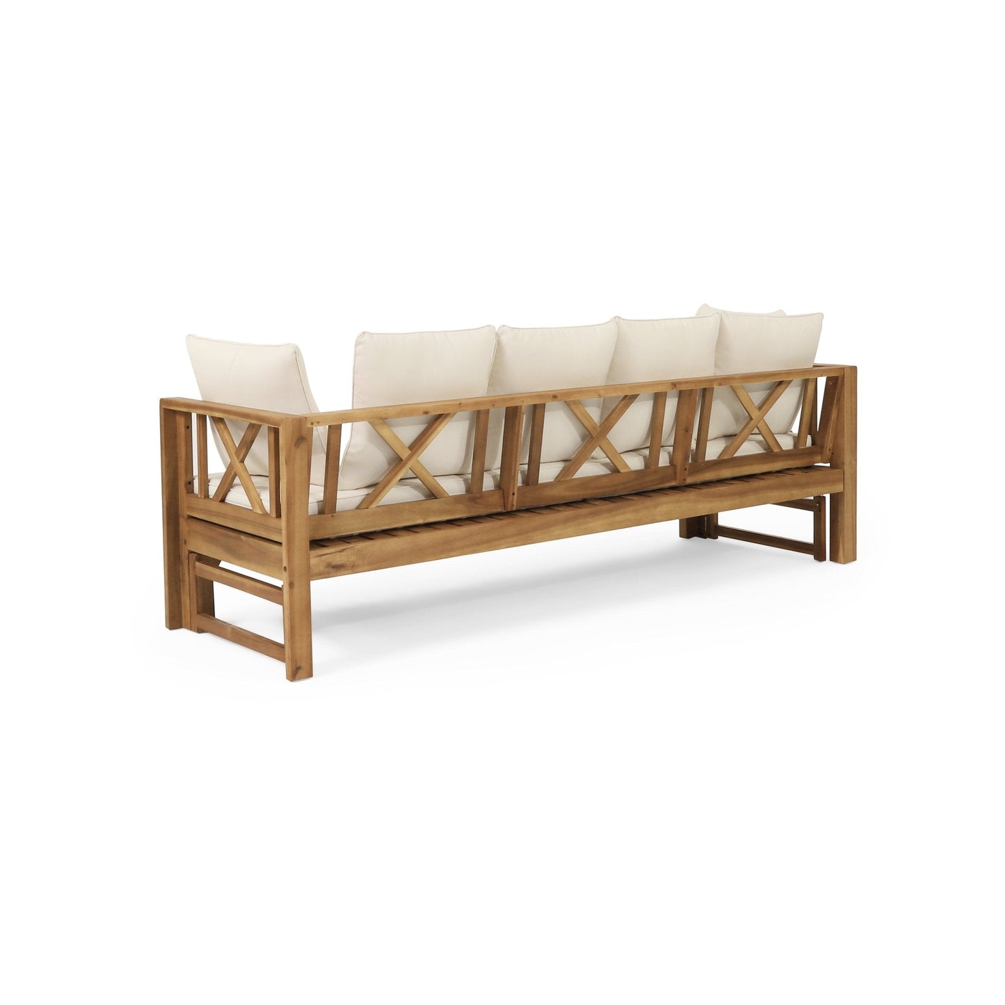 Day Bed with Expandable Seating and Square Arm