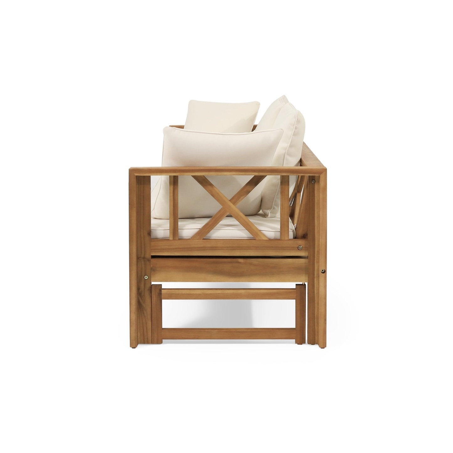 Day Bed with Expandable Seating and Square Arm