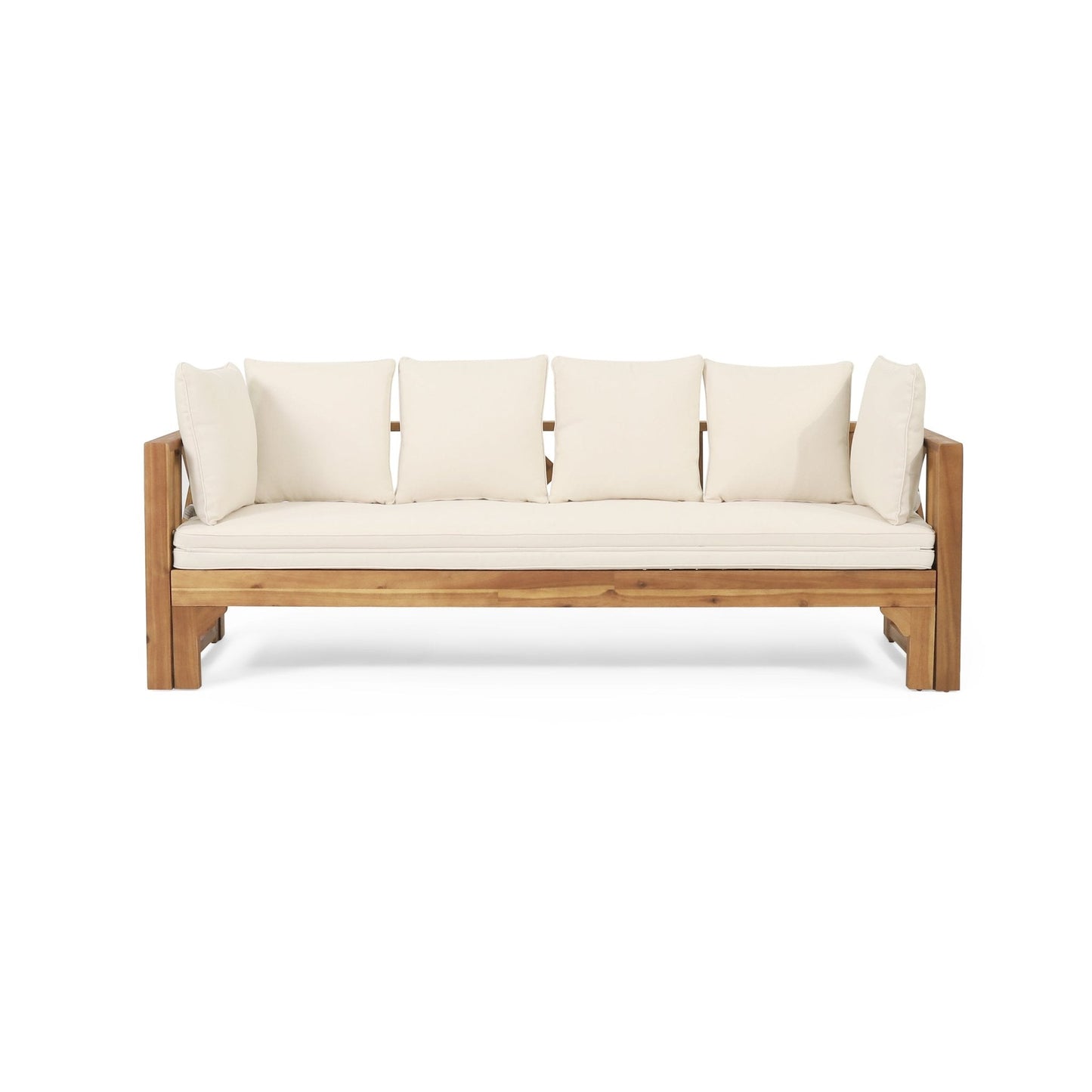 Day Bed with Expandable Seating and Square Arm