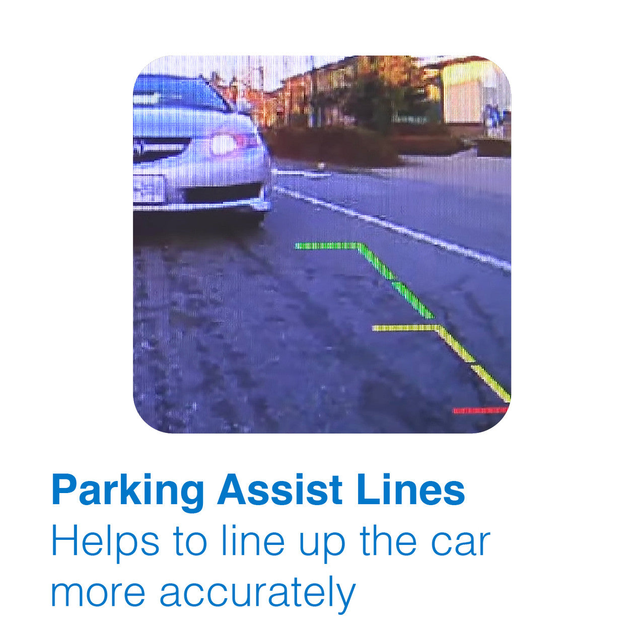 Laser Reversing Camera 720p with Night Vision and Parking Assist (IP67)