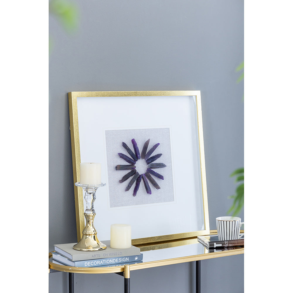 Grace Purple Agate Shadow Boxes Wall Art, Set of 2