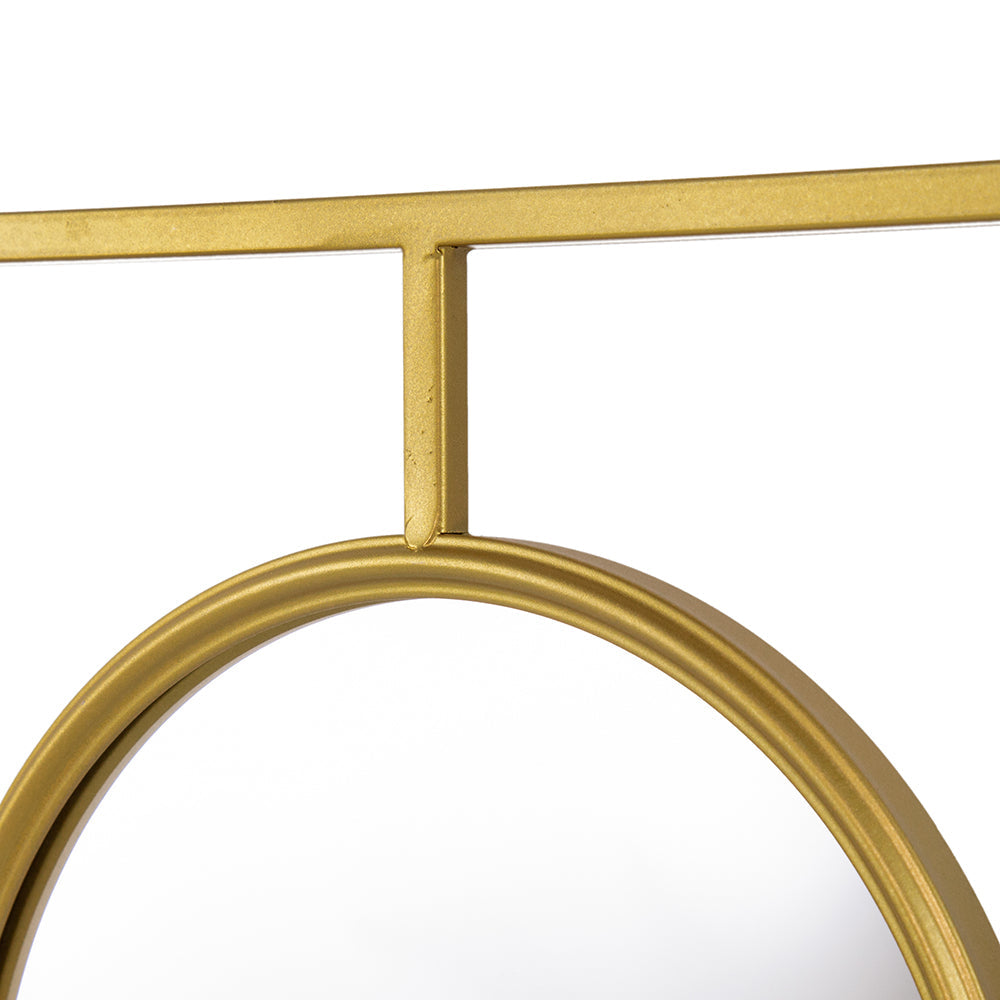 3-Piece Wall Mirror with Rectangular Metal Frame