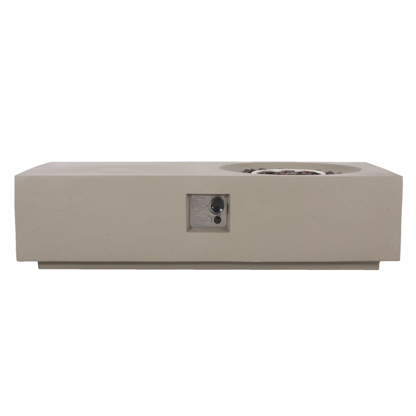 Outdoor Magnesium Oxide Firepit with Rectangle Shape